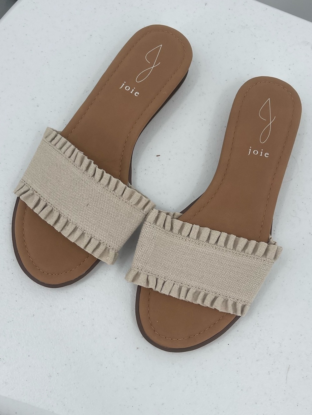 Joie Ruffle slid sandal